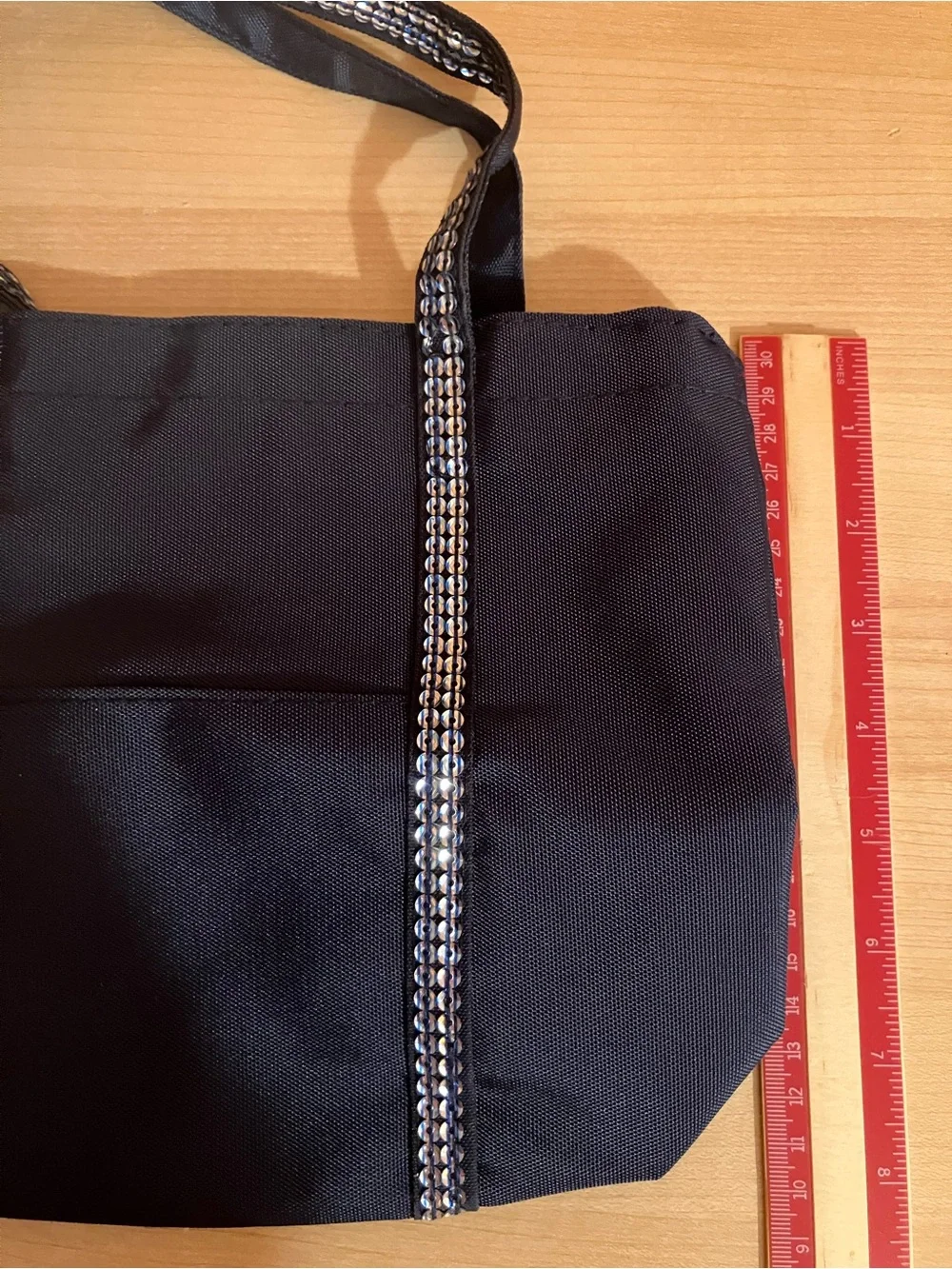 Black Sequin-Trim Tote Bag - Women